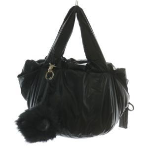 ジョイライダー  ハンドバッグ ナイロン ロゴ ハリネズミ チャーム付き 黒 ブラック /XZ GY11