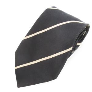ネクタイ レギュラー シルク 絹 ストライプ 黒 ブラック ベージュ /AH1 GY17