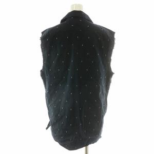 SAINT LAURENT PARIS カジュアルシャツ ノースリーブ オープンカラー レギュラーカラー ラメ 総柄 雷 カミナリ 39 15