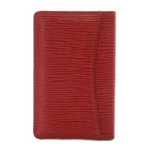 LOUIS VUITTON エピ カードケース 名刺入れ 二つ折り レザー 総柄 ロゴ 赤 レッド /XZ OH GY11