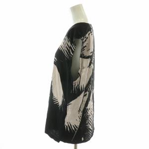 SAINT LAURENT PARIS Tシャツ S ブラック ピンク 379838