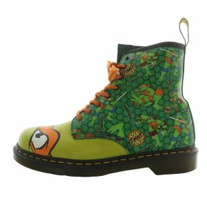 Dr.Martens × TEENAGE MUTANT NINJA TURTLES ショートブーツ レザー 8ホール ラウンドトゥ
