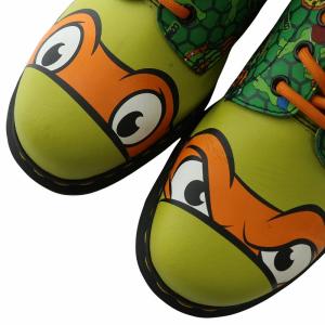 Dr.Martens × TEENAGE MUTANT NINJA TURTLES ショートブーツ レザー 8ホール ラウンドトゥ