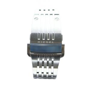 DIESEL ジャンク品 DZ-7080 鉄火面モデル 腕時計 ウォッチ クォーツ デジタル シルバーカラー 銀色 /MQ