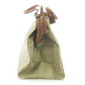 POLO RALPH LAUREN ダレスバッグ ボストンバッグ PVC レザー 千鳥格子 チェック ロゴ 総柄 茶 ブラウン /AO5 GY1