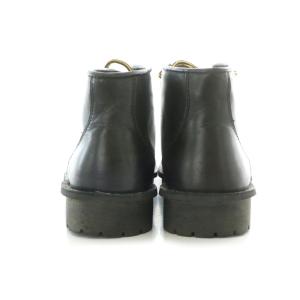 Clarks ワークブーツ 革靴 レザー 皮革 チェック柄 UK 9 G 27.0cm 黒 ブラック 061113292