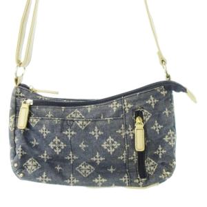 Daily russet ショルダーバッグ デニム キャンバス ジャカード レザー 革 ロゴ モノグラム