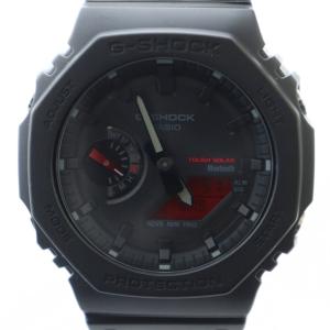 腕時計 ウォッチ タフソーラー アナデジ 黒文字盤 デイト カレンダー付き ロゴ bluetooth機能