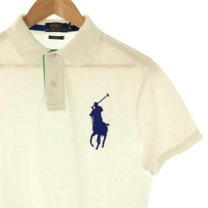 POLO RALPH LAUREN ポロシャツ 半袖 ビッグポニー M ホワイト ブルー オレンジ /ES GY18