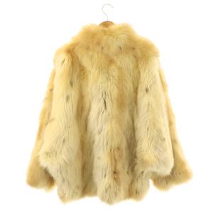 SAGA FOX アカサカファー AKASAKAFUR 銀サガ ジャケット フォックスファー 毛皮 大きいサイズ L イエローベージュ