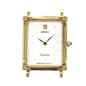 ジャンク品 エクセリーヌ Exceline 腕時計 ウォッチ ケースのみ クォーツ スクエア 白文字盤