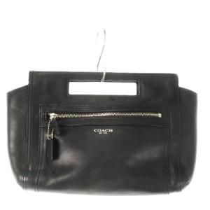 クラッチバッグ ハンドバッグ レザー 革 ロゴ型押し 黒 ブラック /CK25 GY18