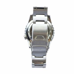 SEIKO 5 腕時計 自動巻き デイト カレンダー付き スケルトン 黒文字盤