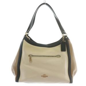 クリスティ ハンドバッグ トート レザー ロゴ ゴールド金具 ベージュ 白 ホワイト 黒 ブラック C6828