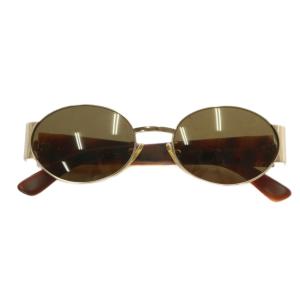 眼鏡 サングラス セルフレーム カラーレンズ オーバル ロゴ 茶色 ブラウン SL7179 /XZ GY11