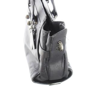 COACH ハンドバッグ 2way ショルダーバッグ レザー 革 ターンロック ロゴ刻印 紺 ネイビー /CK5 GY11