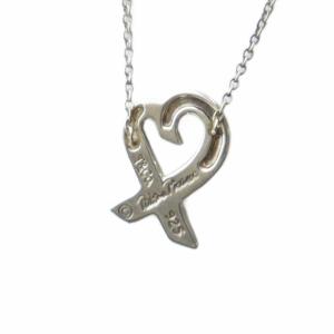 TIFFANY&Co. ラビングハート ネックレス アクセサリー ペンダント ロゴ Silver925 シルバー色 GY11 /MQ