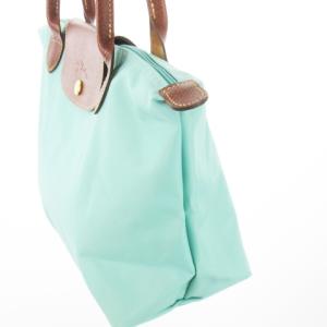 Longchamp ル プリアージュ ハンドバッグ ナイロン レザー 革 ロゴ型押し 緑 グリーン エメラルド /CK18