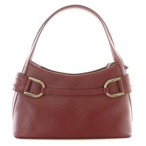 ハンドバッグ ショルダーバッグ レザー 皮革 メタルパーツ 赤 レッド 金 ゴールド /MP GY18