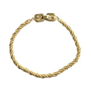 ブレスレット アクセサリー スクリューチェーン ロゴ ゴールド色 GY18 /MQ