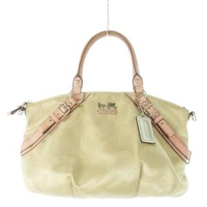 ハンドバッグ 2way ショルダーバッグ ナイロン ジャカード レザー 革 オプアート ロゴ ピンク F15935