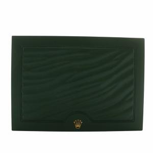 保存箱 外箱 空き箱 腕時計用 レザー 波模様 ロゴ ゴールド金具 緑 グリーン 31.00.04 /XZ