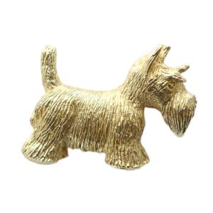 ピンブローチ スコティッシュテリア ゴールドカラー