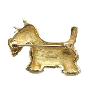 BURBERRY ピンブローチ スコティッシュテリア ゴールドカラー