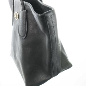 COACH トートバッグ ハンドバッグ レザー 革 ロゴ 黒 ブラック /CK21 GY18