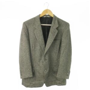 × エルメネジルドゼニア Ermenegildo Zegna テーラードジャケット 総裏地 カシミヤ ヘリンボーン