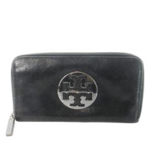 長財布 ロングウォレット 小銭入れあり レザー 革 ハク Tロゴ ラウンド 黒 ブラック /CK32 GY18