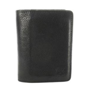 カードケース パスケース レザー 革 シボ革 ロゴ型押し 黒 ブラック /CK33 GY11