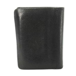 IL BISONTE カードケース パスケース レザー 革 シボ革 ロゴ型押し 黒 ブラック /CK33 GY11