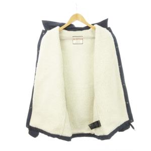 BURTON コーチジャケット ステンカラー 裏ボア ロゴワッペン ワンポイント M 紺 ネイビー /AH14 GY11
