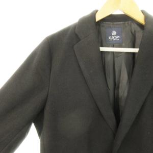 nano universe チェスターコート ロングコート S 黒 ブラック /AH12 GY11