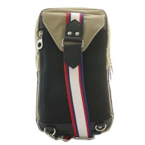 CASTELBAJAC ボディバッグ ショルダー ナイロン レザー ロゴ ベージュ 黒 ブラック /XZ GY18