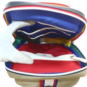 CASTELBAJAC ボディバッグ ショルダー ナイロン レザー ロゴ ベージュ 黒 ブラック /XZ GY18