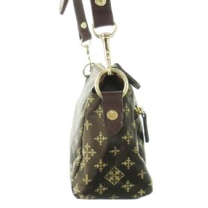 russet ショルダーバッグ ナイロン ジャカード レザー 革 ロゴ モノグラム 茶 ブラウン /CK8 GY18