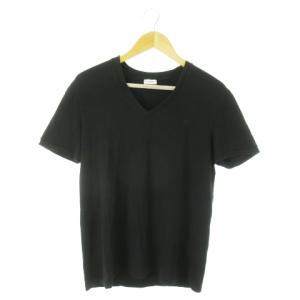 UNDERWEAR 半袖Tシャツ Vネック ワンポイント ロゴ M 黒 ブラック /AO18 GY11