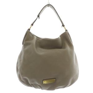 ハンドバッグ トート ショルダー 2WAY レザー ロゴプレート ゴールド金具 ベージュ /XZ GY11