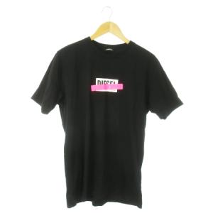 半袖Tシャツ クルーネック コットン リフレクター ボックスロゴ M 黒 ブラック /AO19 GY11