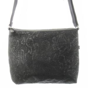 KIPLING ショルダーバッグ ナイロン ジャカード パイソン ロゴ 黒 ブラック /CK10 GY18