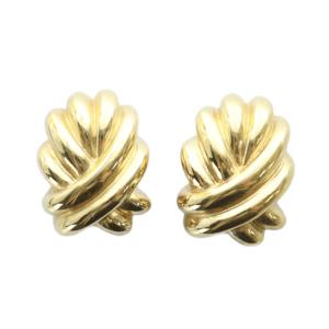 イヤリング アクセサリー 両耳用 クリップ式 ロゴ ゴールド色 GY18 /MQ