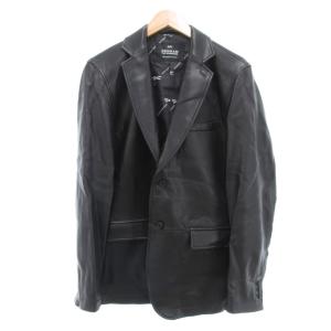 レザー テーラードジャケット シープスキン L ブラック