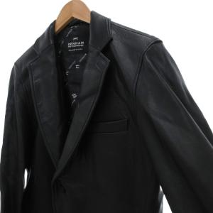 DENHAM レザー テーラードジャケット シープスキン L ブラック