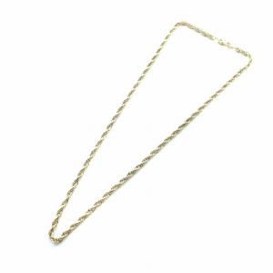 パイプロープネックレス アクセサリー ロゴ ロング ゴールド色 GY11 /MQ