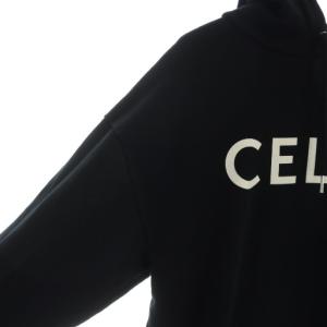 CELINE トレーナー パーカー プルオーバー 裏毛 S ブラック 2Y321670Q