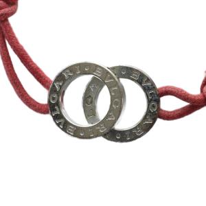 BVLGARI ドッピオトンド フォルトゥーナ ブレスレット アクセサリー ロゴ Silver925 赤 レッド シルバー色
