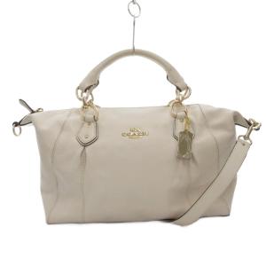 ハンドバッグ ショルダー 2WAY ロゴ レザー 白 ホワイト /AE GY17