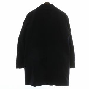 TOMORROWLAND ステンカラーコート アウター ウール ミドル 比翼ボタン ダウンライナー付き 48 L 紺 ネイビー /XZ